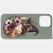 Elegant Witch Hat with Floral Pumpkins Case-Mate iPhoneケース (裏面 (横))