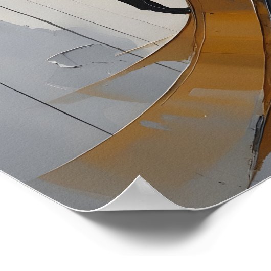 Elegant Woman Abstract Wall Art ポスター (角)