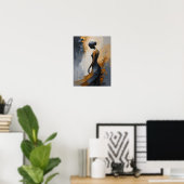 Elegant Woman Abstract Wall Art ポスター (ホームオフィス)