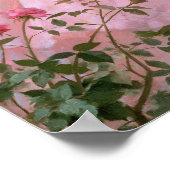 Elegant woman in a rose garden ポスター (角)