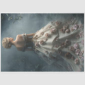 Elegant Woman in Opulent Ball Gown  薄葉紙 (正面)