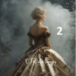 Elegant Woman in Opulent Ball Gown  薄葉紙