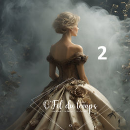 Elegant Woman in Opulent Ball Gown  薄葉紙