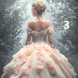 Elegant Woman in Opulent Ball Gown  薄葉紙