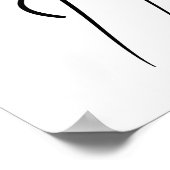 Elegant Woman with Hat Minimalist Line Art ポスター (角)