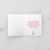 Elegant Women's Golf Party Cart 42nd Birthday   カード (内部)