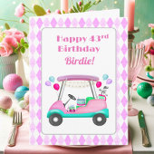 Elegant Women's Golf Party Cart 43rd Birthday   カード