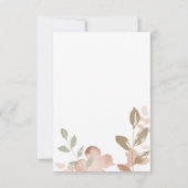 Elegant Woodland Baby Shower Thank You サンキューカード (裏面)