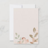 Elegant Woodland Baby Shower Thank You サンキューカード (裏面)