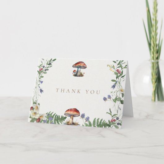 Elegant Woodland | Forest Wedding サンキューカード (正面)