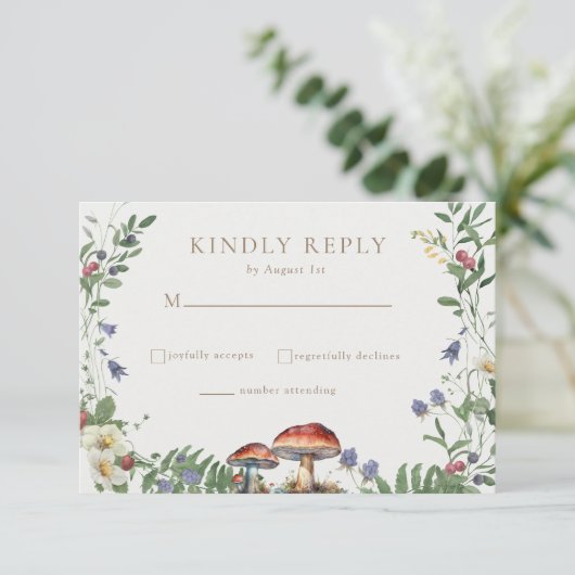 Elegant Woodland | Forest Wedding 出欠カード (スタンド正面)