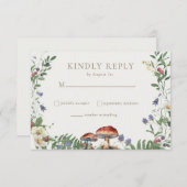 Elegant Woodland | Forest Wedding 出欠カード (正面/裏面)
