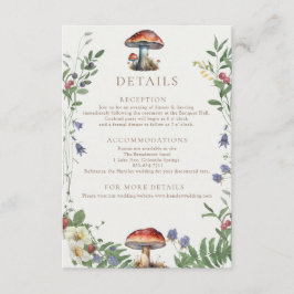 Elegant Woodland | Forest Wedding Details エンクロージャーカード