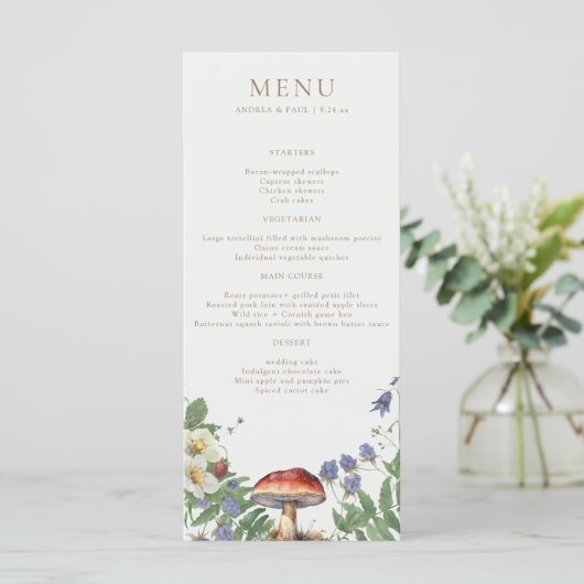 Elegant Woodland | Forest Wedding Menu (スタンド正面)