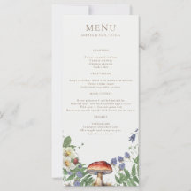 Elegant Woodland | Forest Wedding Menu