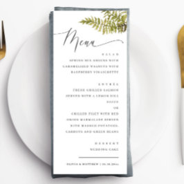 Elegant Woodland Wedding | Minimalist Forest Fern メニュー
