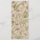 Elegant Woodland Wedding | Minimalist Forest Fern メニュー (裏面)