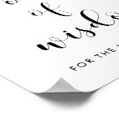 Elegant Words of wisdom wedding sign ポスター (角)