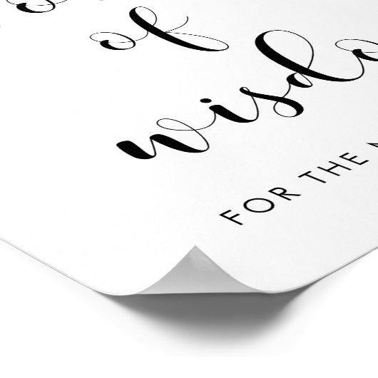Elegant Words of wisdom wedding sign ポスター (角)