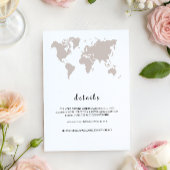 ELEGANT World Map Wedding details 招待状