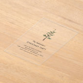 Elegant Wreath Christmas Party  Acrylic Invitation アクリル招待状 (レイダウン)