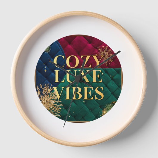 Elegant Wrist Watch with "Cozy Luxe Vibes" Design  壁時計 (正面)