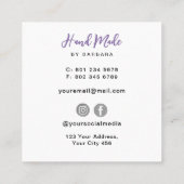 Elegant Yarn  Knitting Needles スクエア名刺 (裏面)