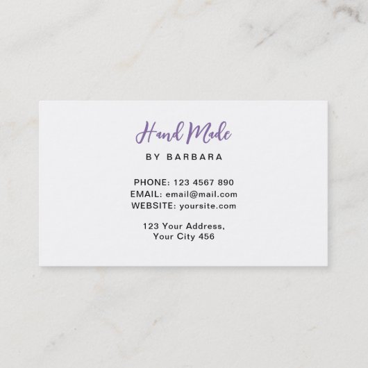 Elegant Yarn Knitting Needles 名刺 (裏面)