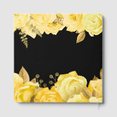 Elegant Yellow and Gold Flowers Birthday Party ゲストブック (裏面)