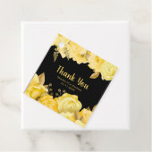 Elegant Yellow and Gold Flowers Birthday Party フェイバータグ (インサイチュ)