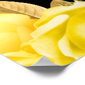 Elegant Yellow and Gold Flowers Sweet Sixteen ポスター (角)