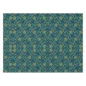 Elegant Yellow and Teal Floral Pattern Design テーブルクロス (正面(横))