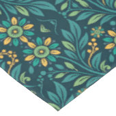 Elegant Yellow and Teal Floral Pattern Design テーブルクロス (アングル)