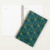Elegant Yellow and Teal Floral Pattern Design プランナー手帳 (ディスプレー)