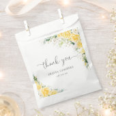 Elegant Yellow Baby Shower Favor Bag フェイバーバッグ (クリップ留めされた状態)