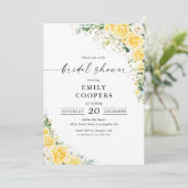 Elegant Yellow Bridal Shower Invitation 招待状 (スタンド正面)