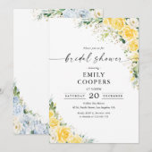 Elegant Yellow Bridal Shower Invitation 招待状 (正面/裏面)