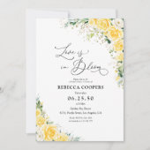 Elegant Yellow Bridal Shower Invitation 招待状 (正面)