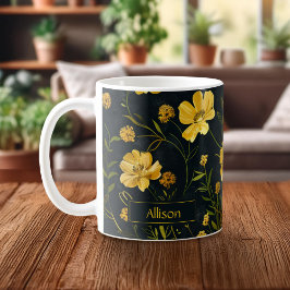 Elegant Yellow Buttercup Flower コーヒーマグカップ
