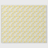 Elegant Yellow Daffodil Floral Wrapping Paper ラッピングペーパー (フラット)