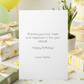 Elegant Yellow Daffodils March Birthday Card カード