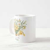 Elegant Yellow Daffodils March Birthday Coffee コーヒーマグカップ (正面左)