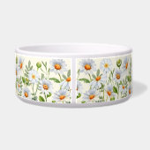 Elegant Yellow Daisy Personalized Pet Bowl ボウル (裏面)