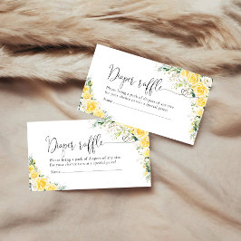 Elegant Yellow Diaper Raffle エンクロージャーカード