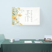 Elegant Yellow Floral Baby Shower 横断幕 (トレードショー)