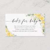 Elegant Yellow Floral Books For Baby エンクロージャーカード (正面)