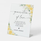 Elegant Yellow Floral Generation of Love Sign 台座サイン (正面)