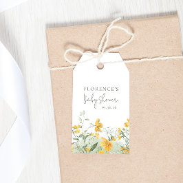 Elegant Yellow Floral Gift Tag ギフトタグ