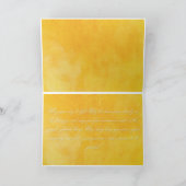 Elegant Yellow Floral Happy Birthday Card サンキューカード (内部)