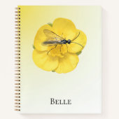 Elegant Yellow Floral Notebook ノートブック (正面)